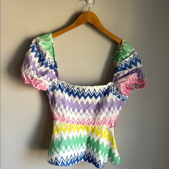 NEW Anthologie Yumi Kim Eliza Embroidered Top in Carnival Large - Picture 2 of 11